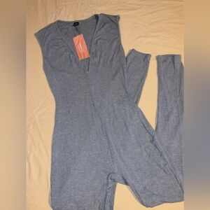 2 grey SHEIN jumpsuit